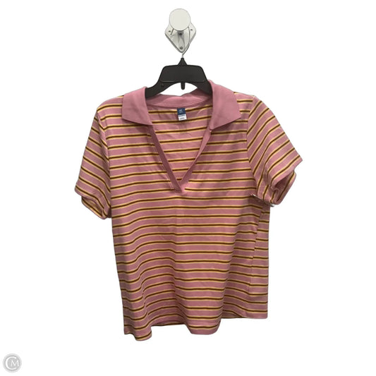 Top Short Sleeve Basic By Old Navy In Pink, Size: Xxl