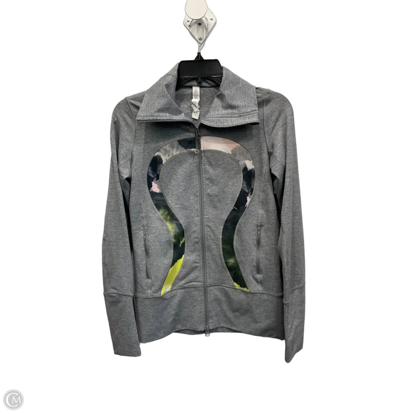 Athletic Jacket By Lululemon In Grey, Size: S