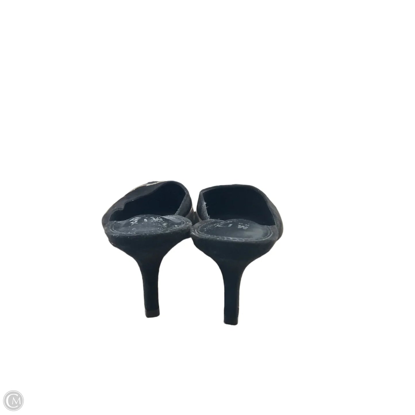 Shoes Heels Kitten By Mix No 6 In Black & Silver, Size: 8