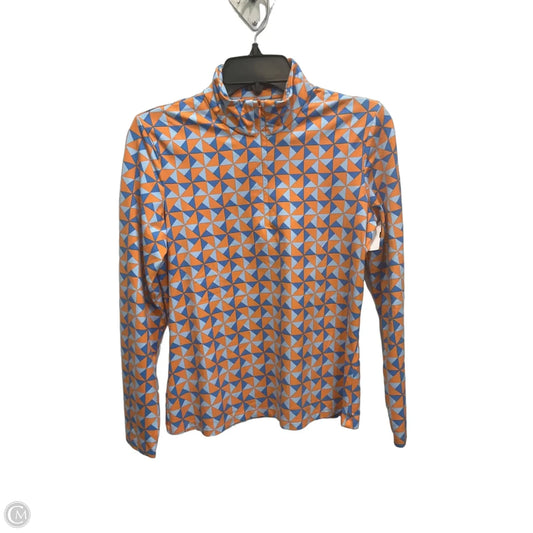 Athletic Sweatshirt Collar By J Mclaughlin In Blue & Orange, Size: M