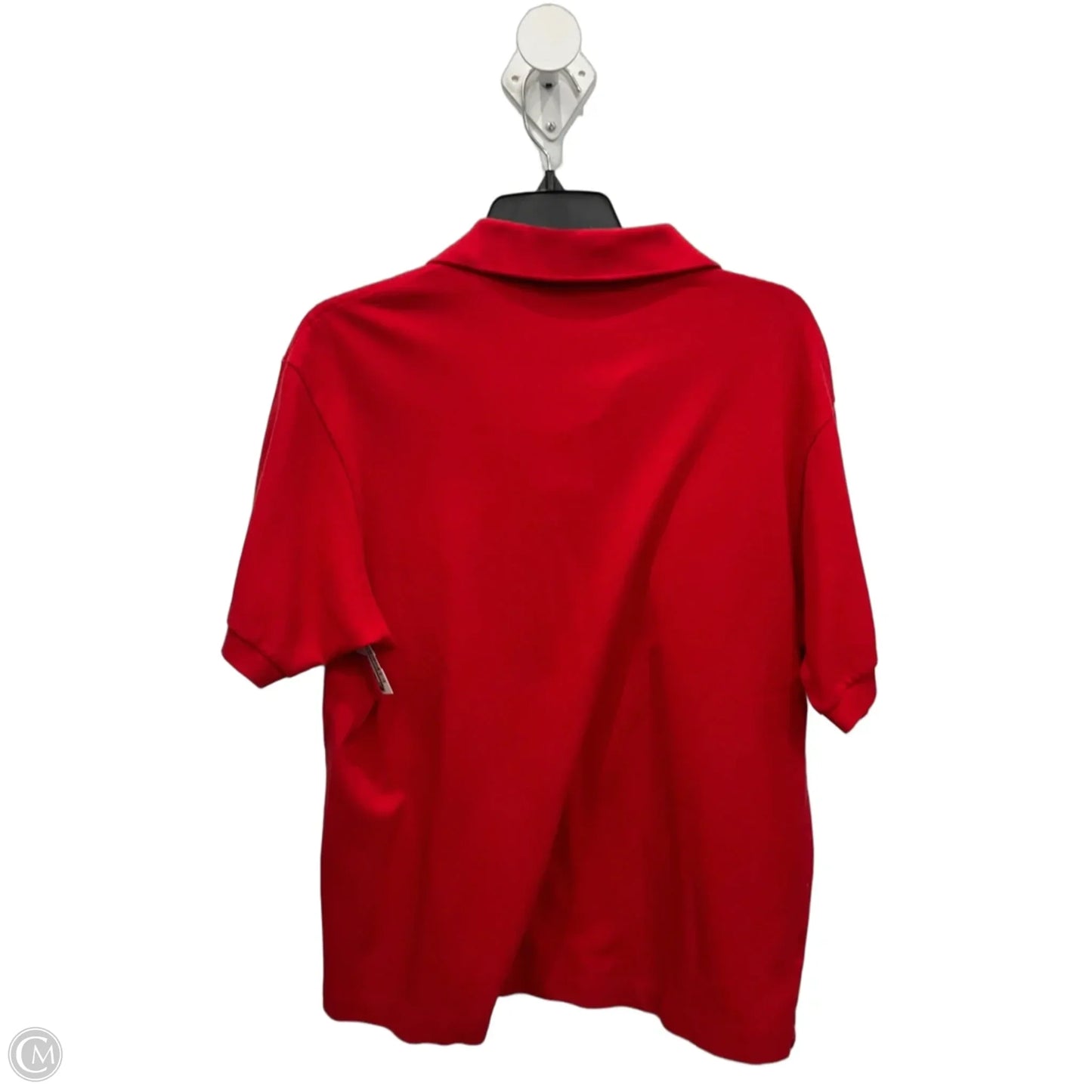 Top Short Sleeve By Lacoste In Red, Size: S