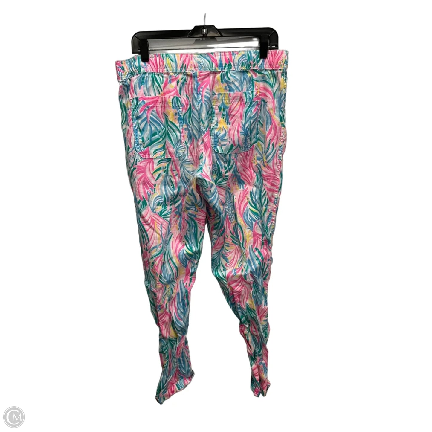 Pants Designer By Lilly Pulitzer In Blue & Pink, Size: 12