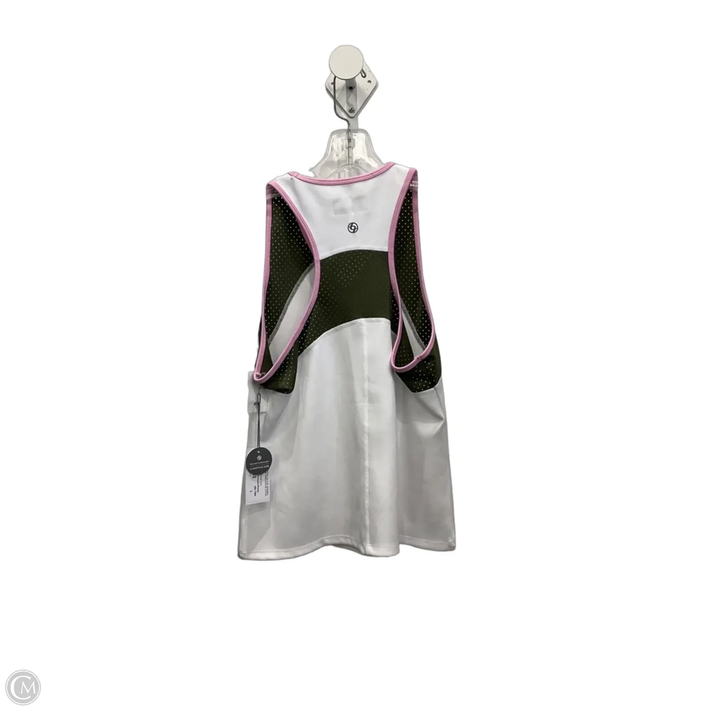 Athletic Tank Top By Clothes Mentor In Green & White, Size: L