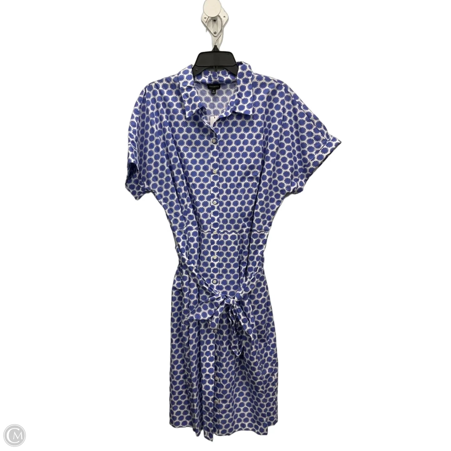 Dress Casual Midi By Talbots In Blue & White, Size: Xxl