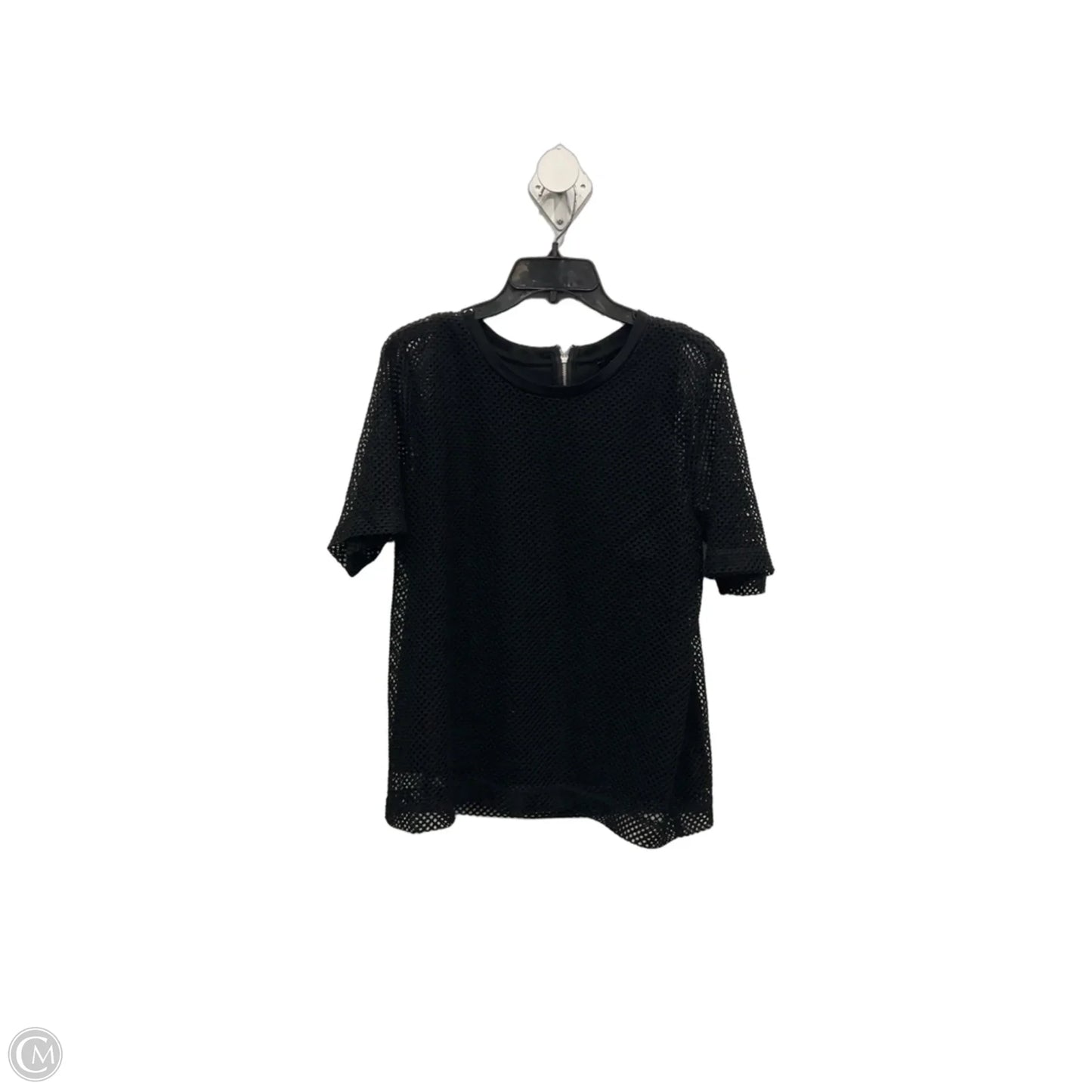 Top Short Sleeve By Banana Republic In Black, Size: L