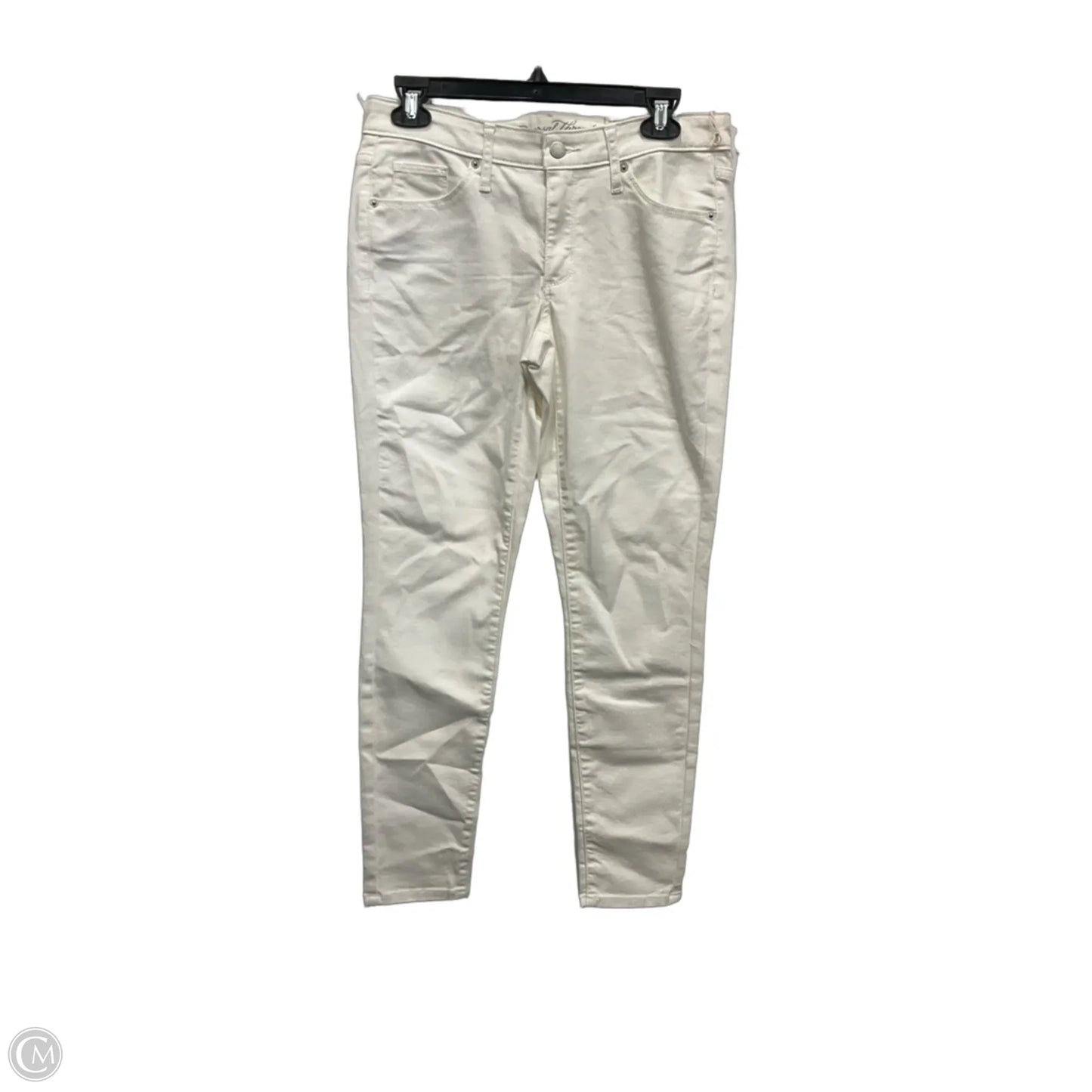 Jeans Skinny By Universal Thread In White Denim, Size: 4