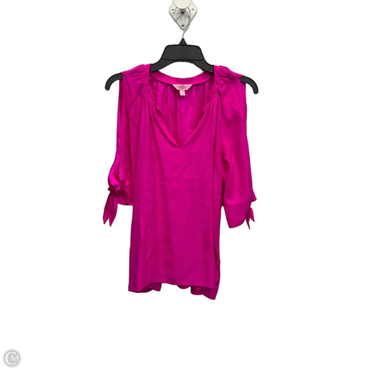Top 3/4 Sleeve Designer By Lilly Pulitzer In Pink, Size: Xs