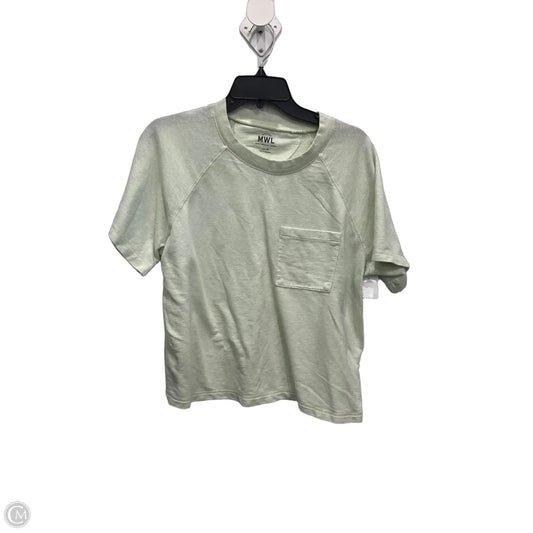 Top Short Sleeve By Madewell In Green, Size: M