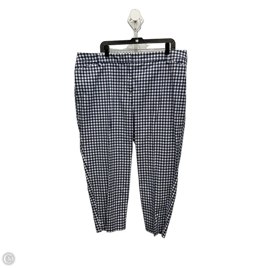 Pants Cropped By Talbots In Blue & White, Size: 20