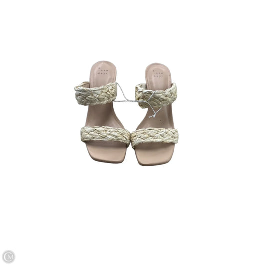 Sandals Heels Block By A New Day In Cream & Tan, Size: 7