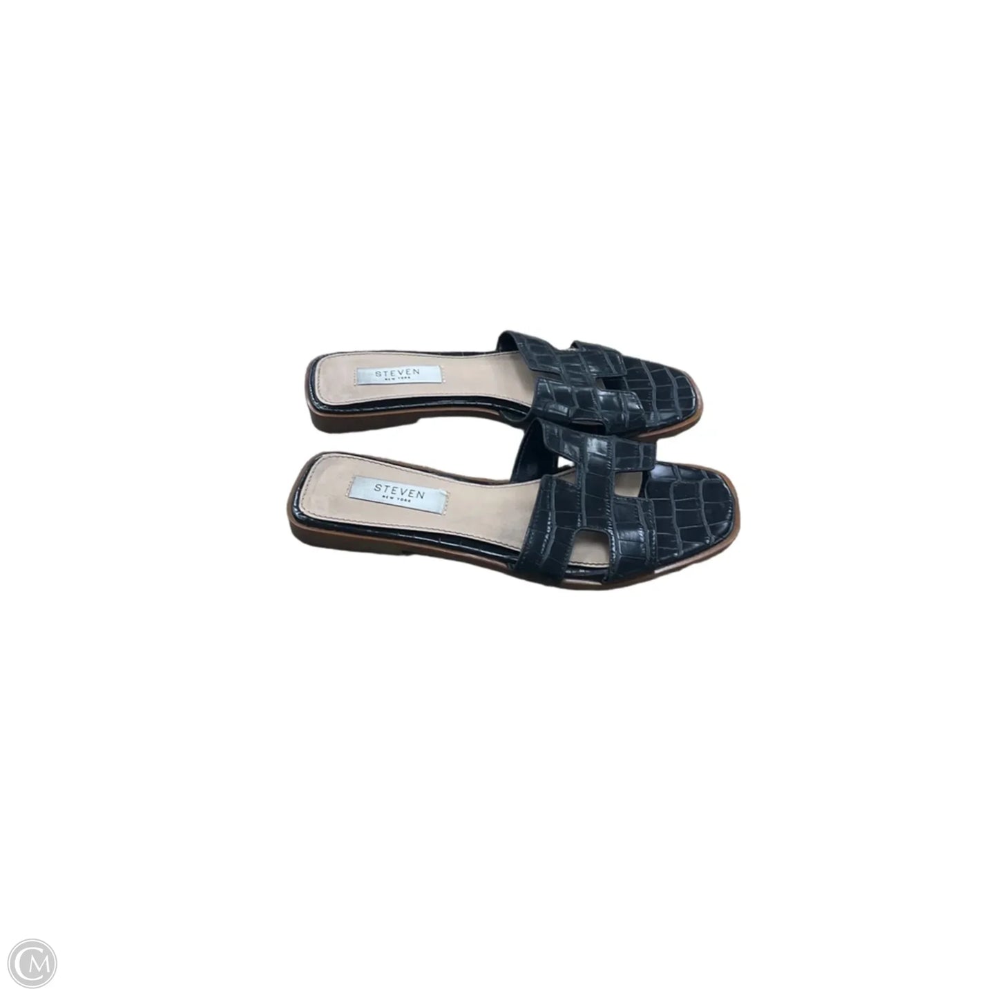 Sandals Flats By Cmc In Black & Tan, Size: 7