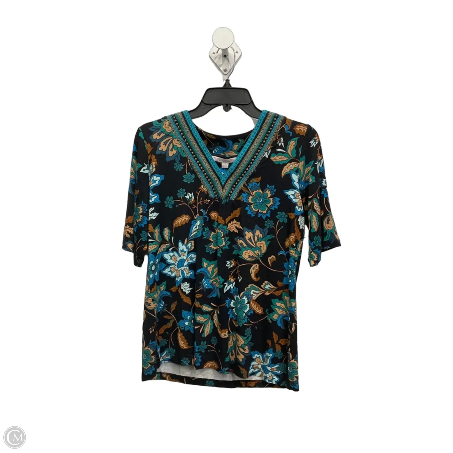 Top Short Sleeve By Clothes Mentor In Paisley Print, Size: S