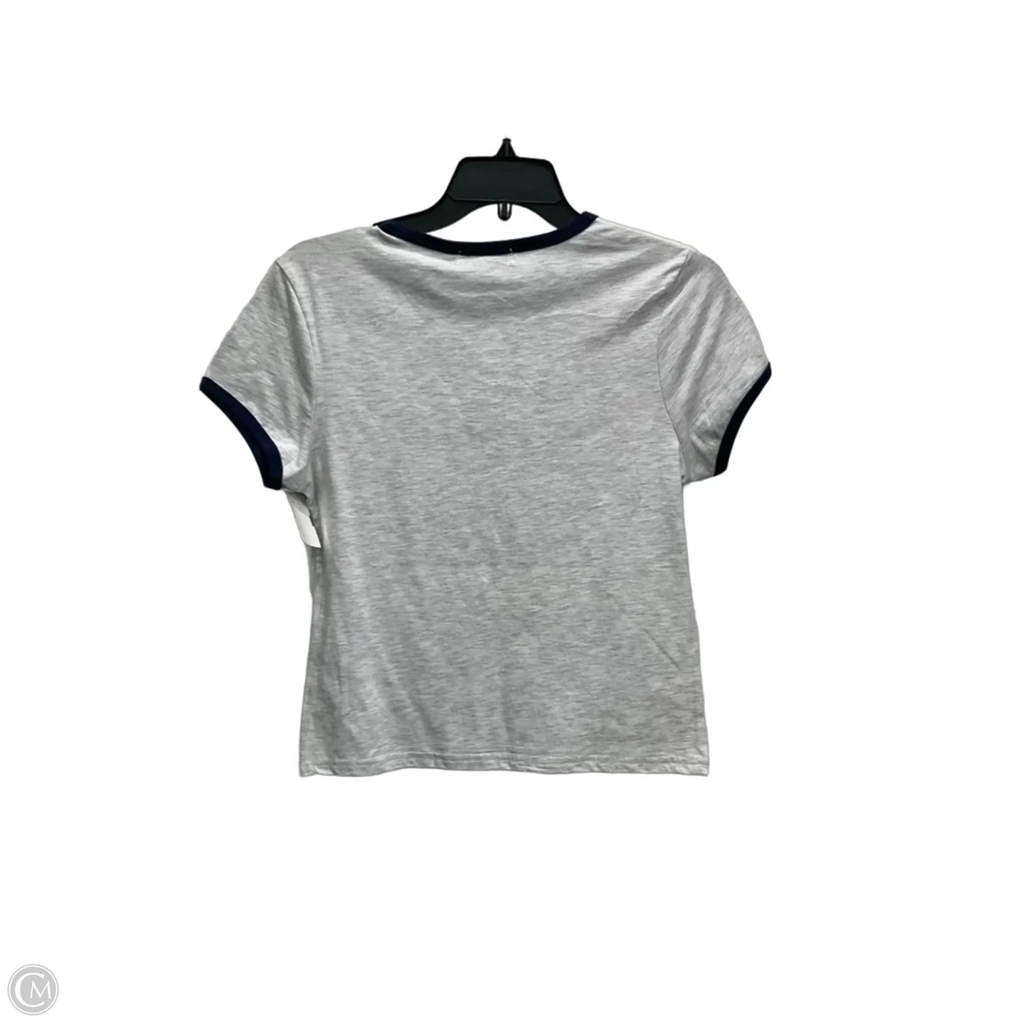Top Short Sleeve Basic By Clothes Mentor In Blue & Grey, Size: L