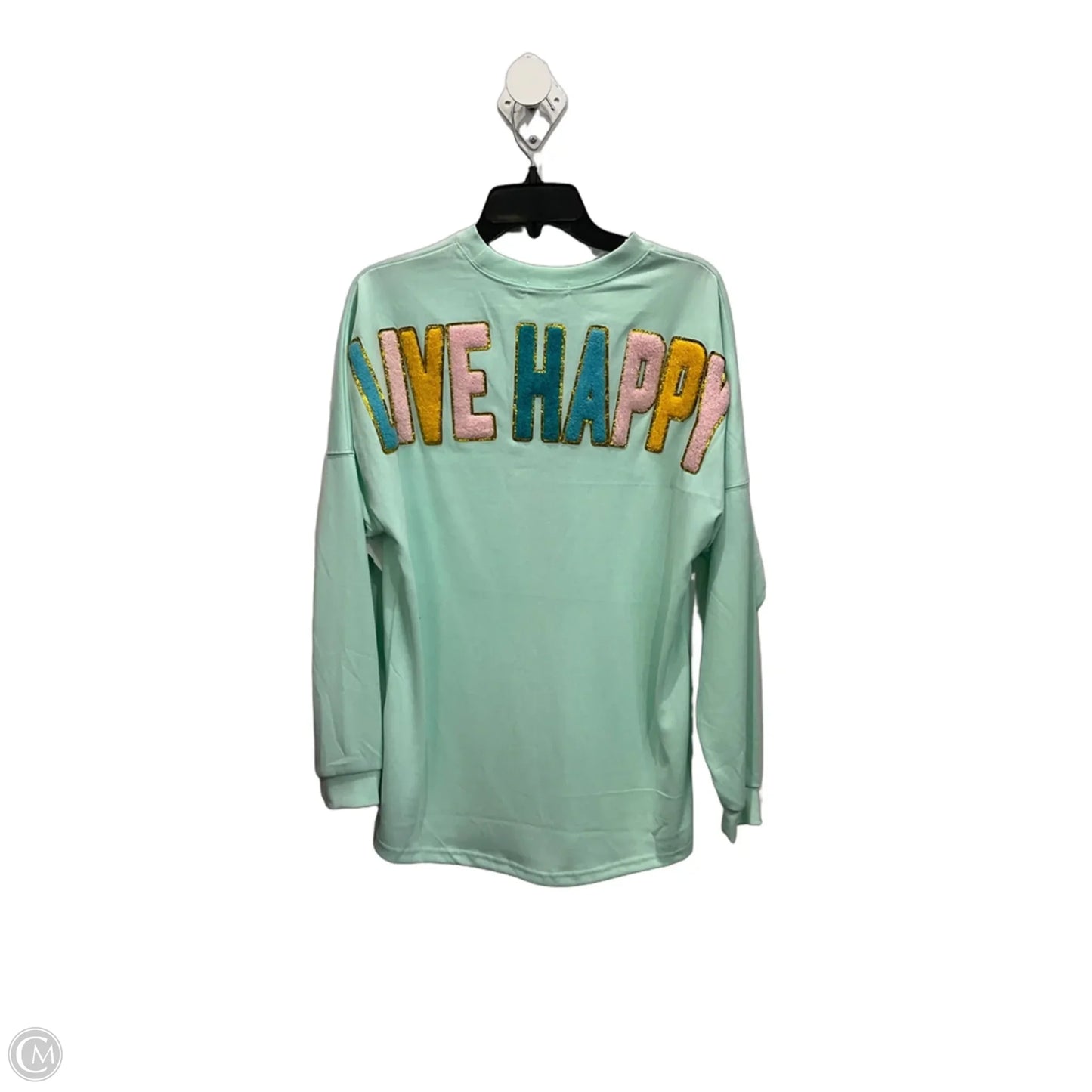 Top Long Sleeve By Simply Southern In Green, Size: M