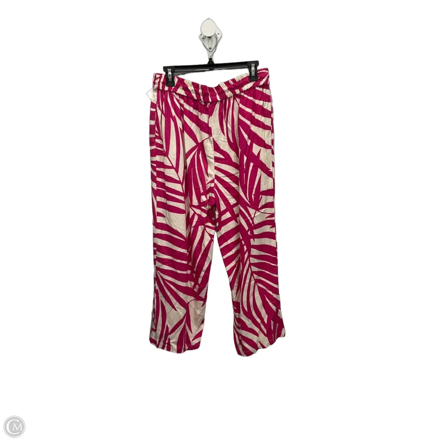 Pants Lounge By Clothes Mentor In Pink & White, Size: 12