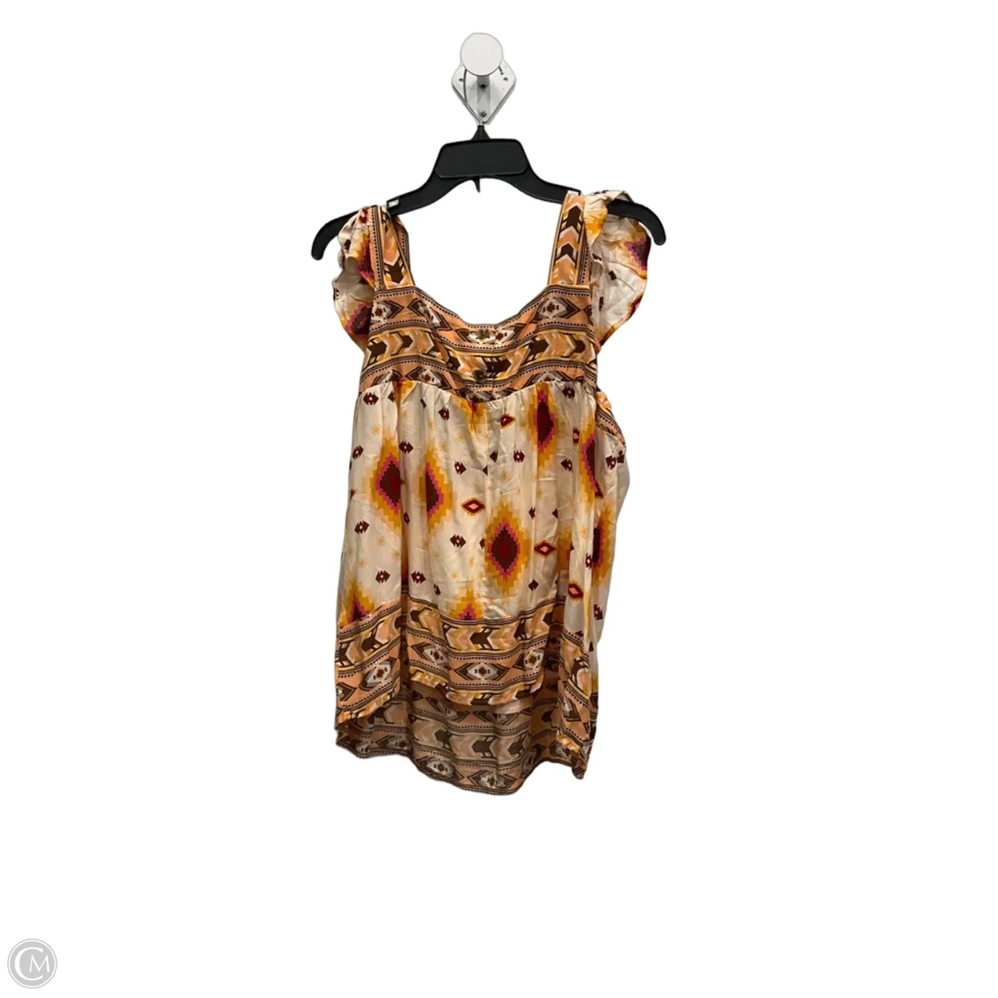 Top Sleeveless By Cato In Orange, Size: Xl