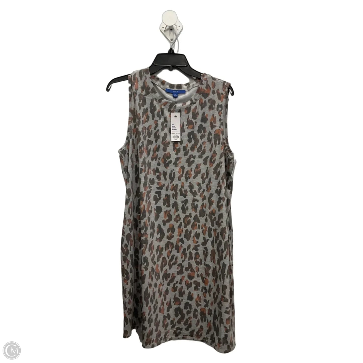 Dress Casual Midi By Apt 9 In Animal Print, Size: Xl