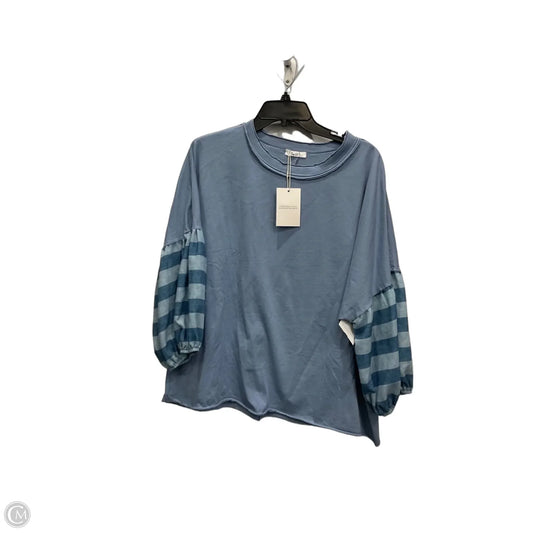Top Short Sleeve By Cmc In Blue, Size: 2x