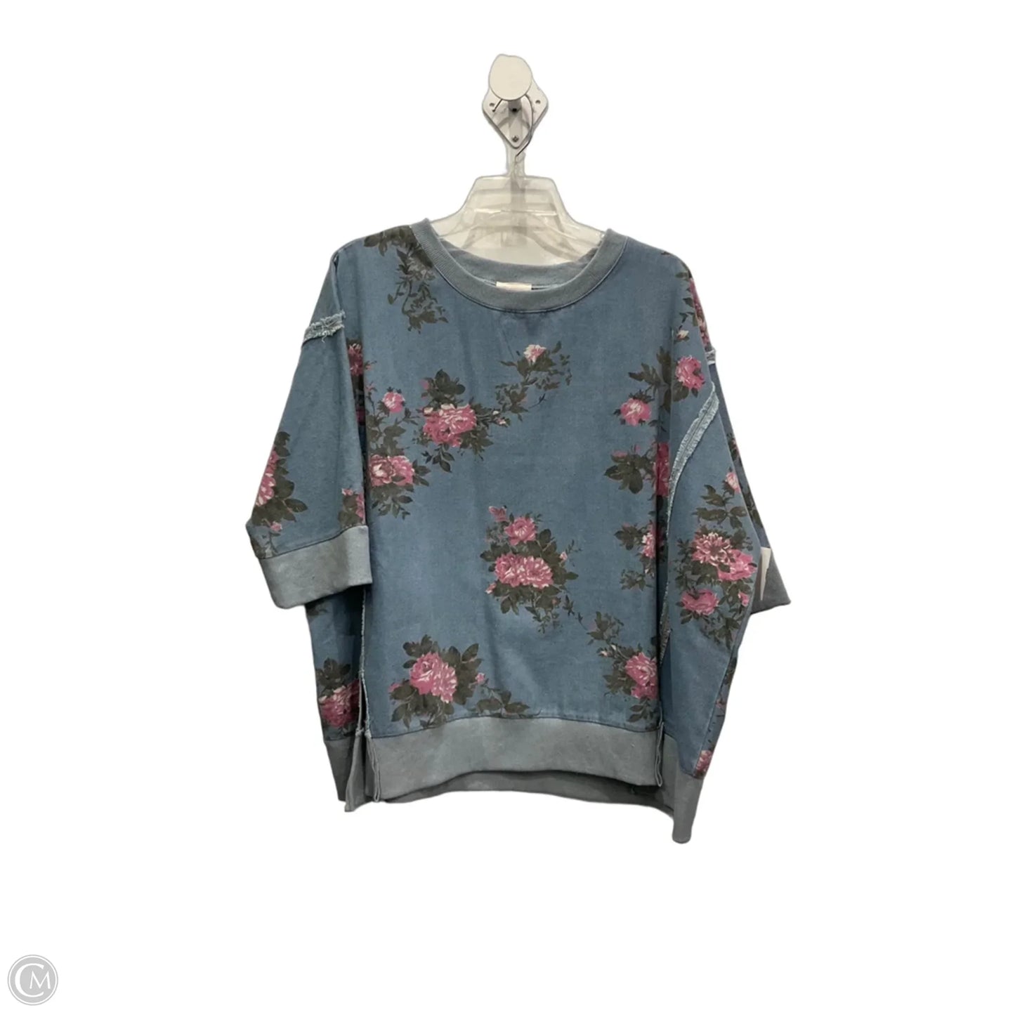 Top Short Sleeve By Bibi In Floral Print, Size: Xl