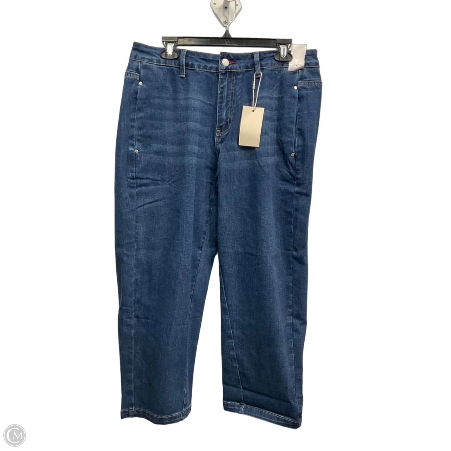 Capris By Clothes Mentor In Blue Denim, Size: 14