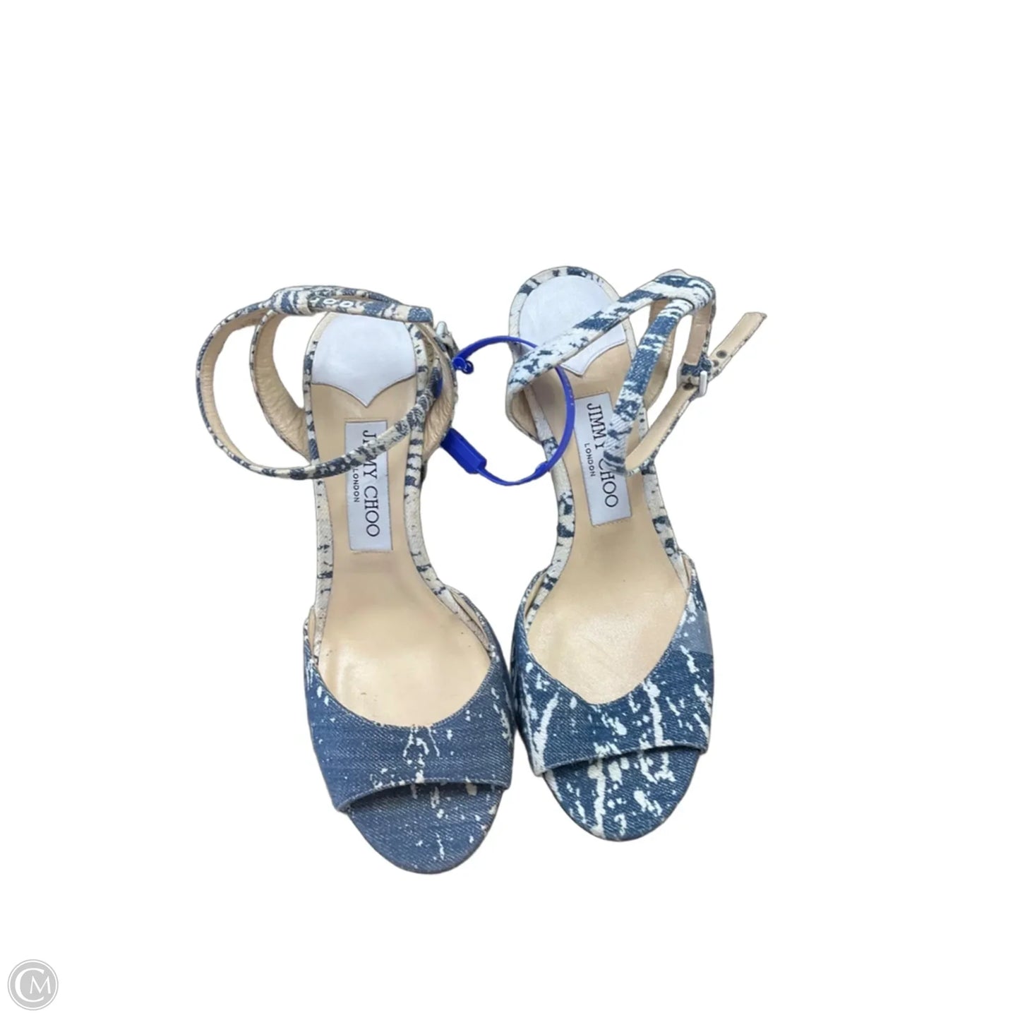 Shoes Luxury Designer By Jimmy Choo In Blue, Size: 7.5
