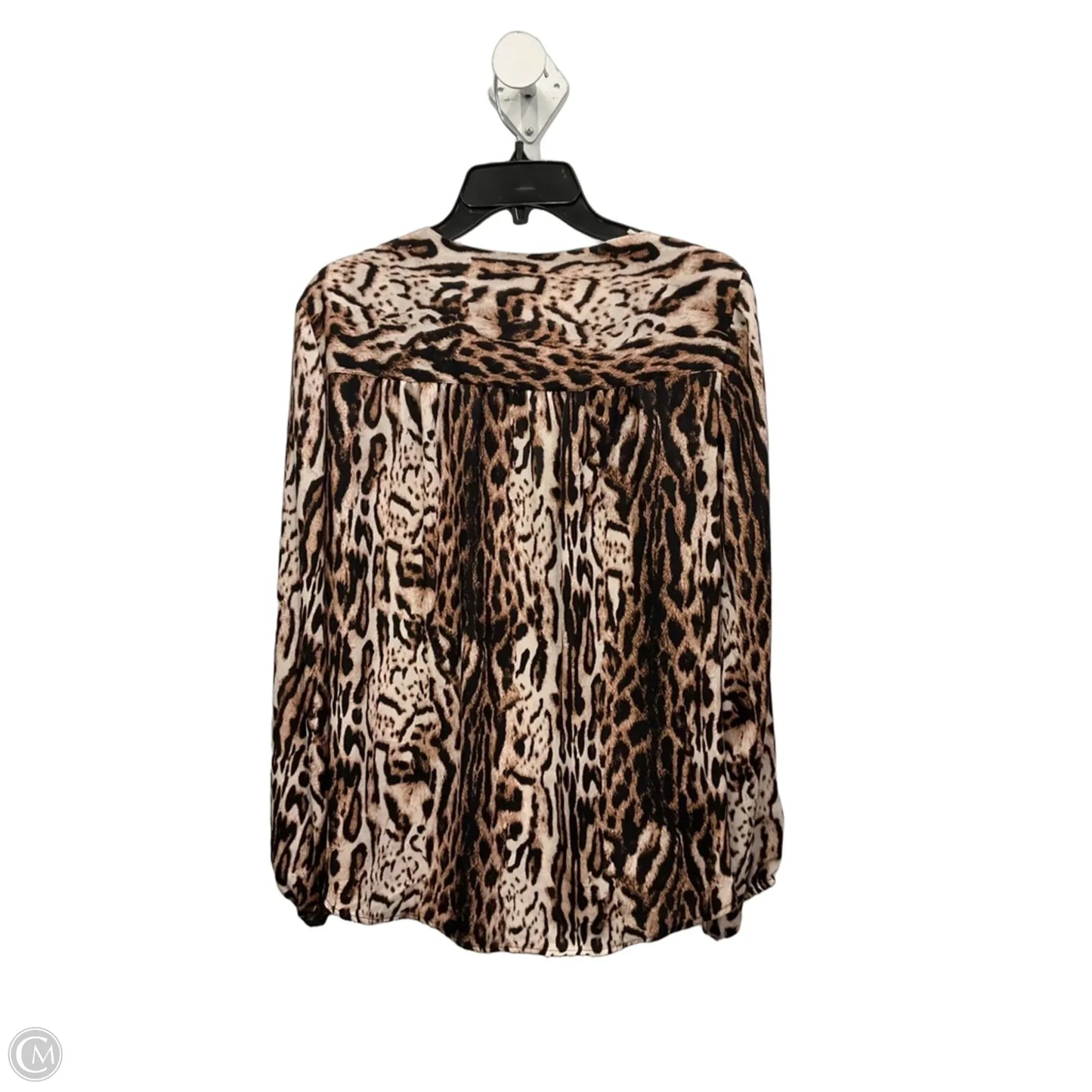 Top Long Sleeve By International Concepts In Animal Print, Size: M