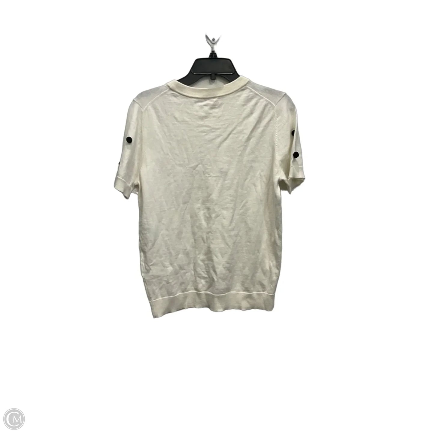 Top Short Sleeve Designer By Kate Spade In Black & White, Size: L