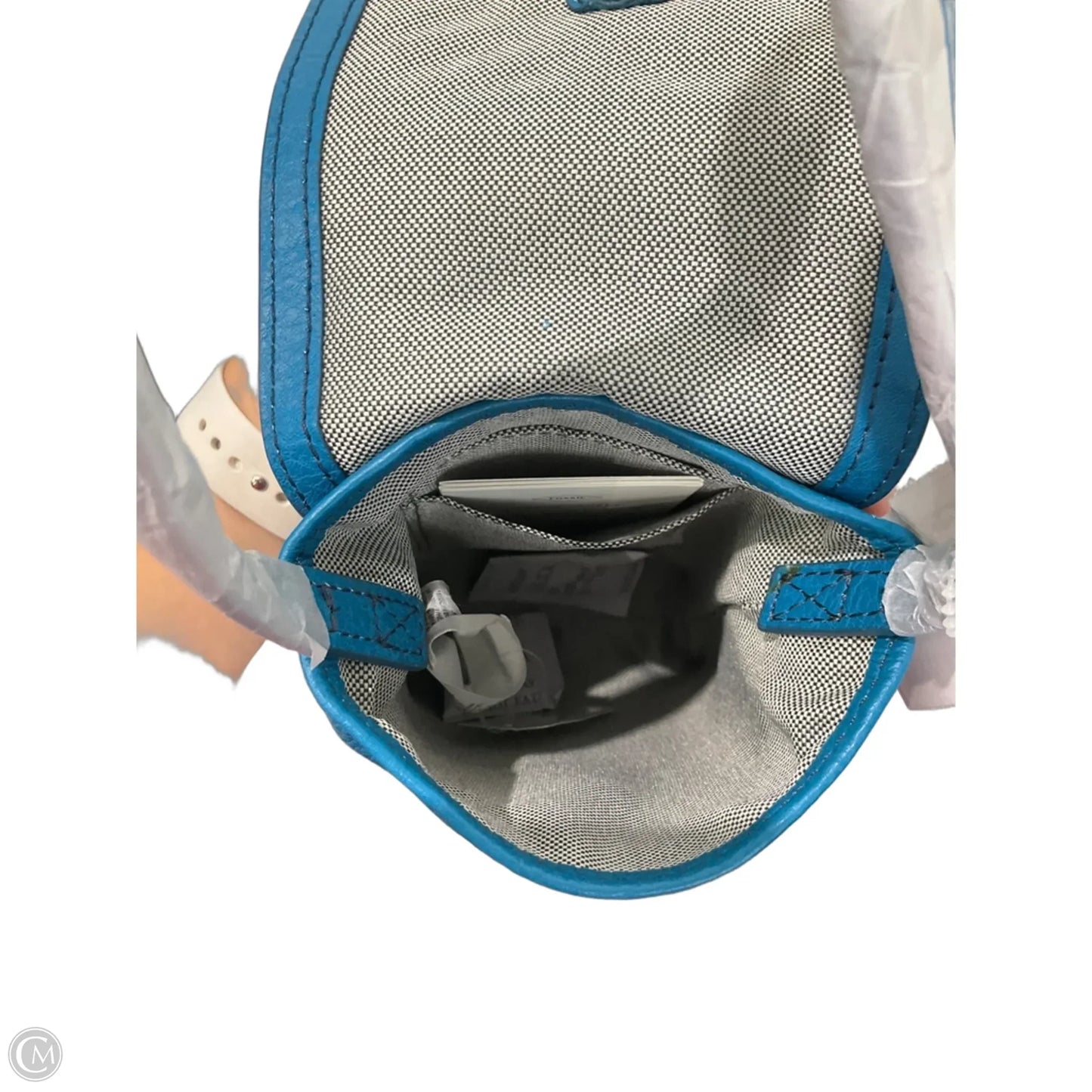 Crossbody Leather By Fossil, Size: Small