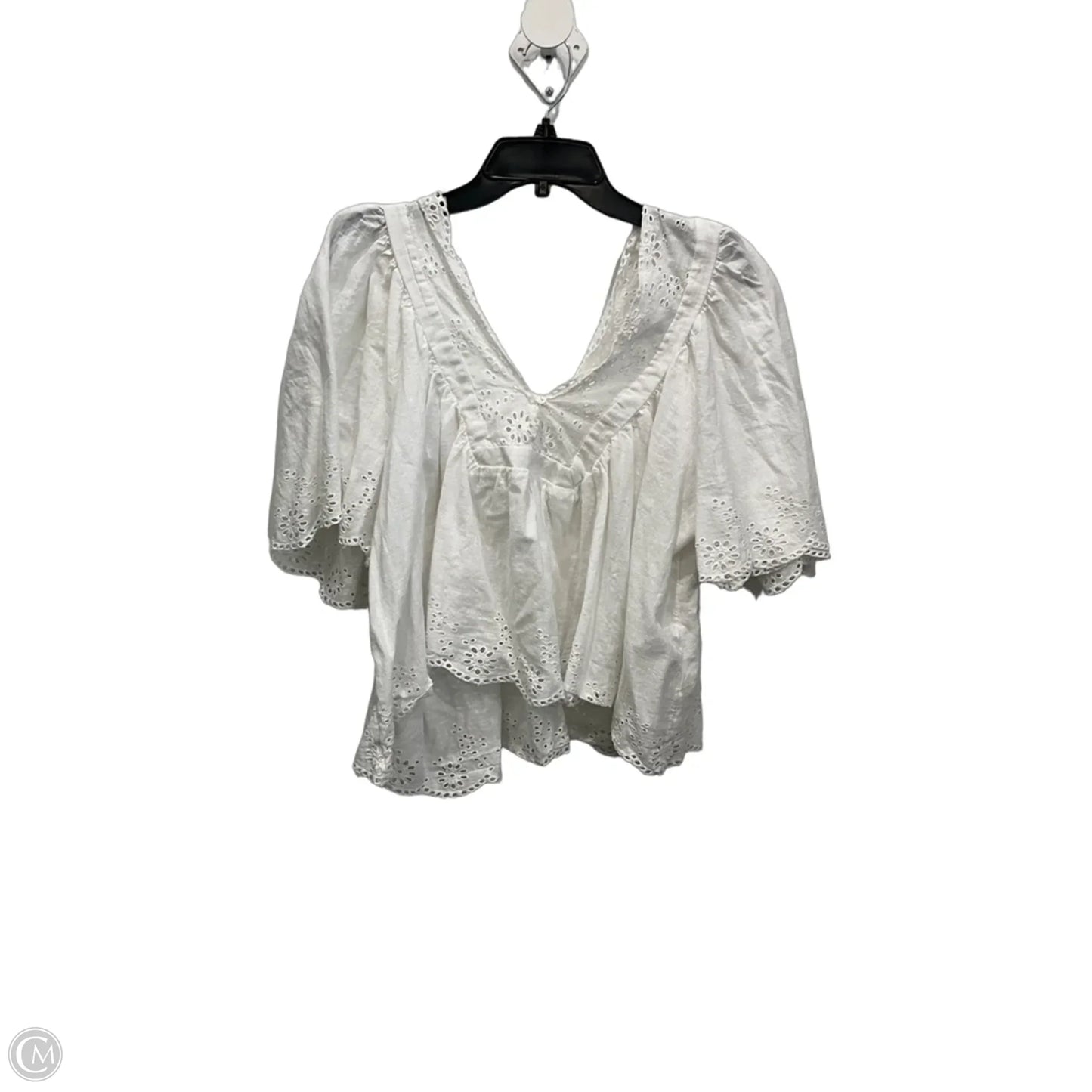 Top Short Sleeve By Free People In White, Size: Osfm