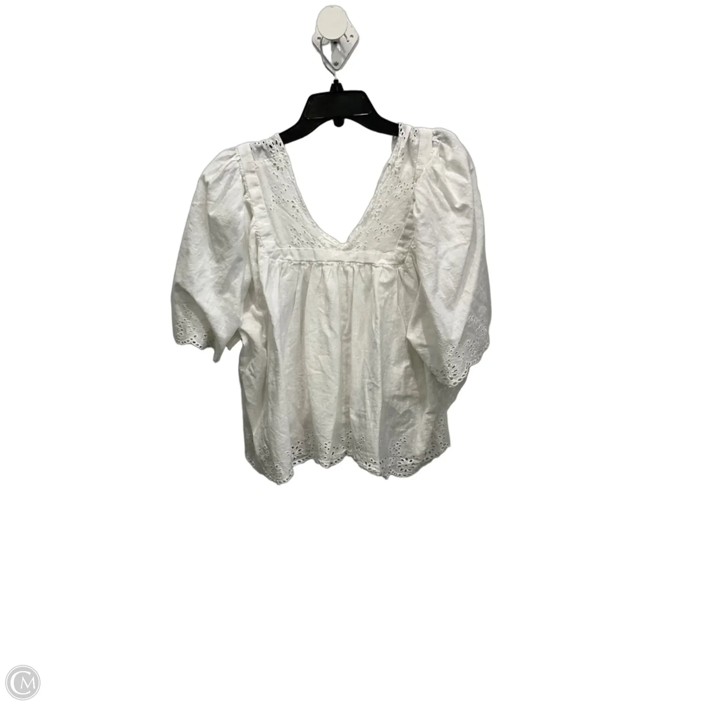 Top Short Sleeve By Free People In White, Size: Osfm