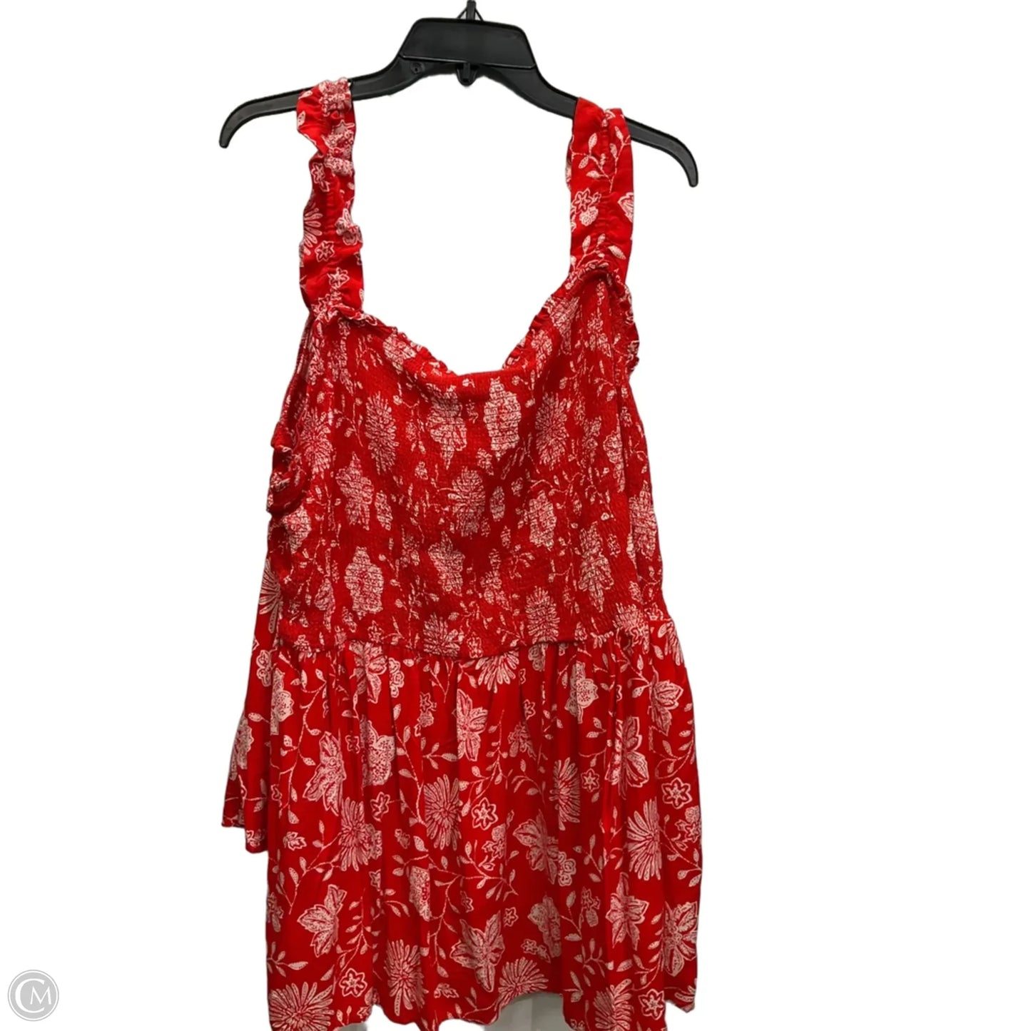 Top Sleeveless By Sonoma In Red & White, Size: 4x