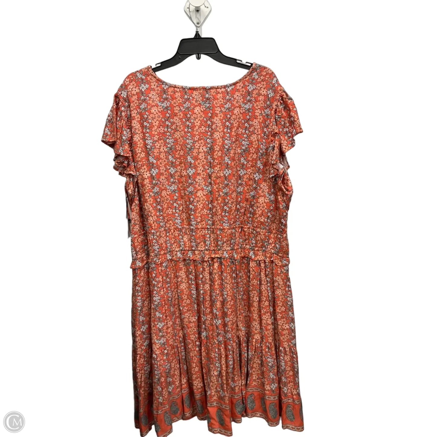 Dress Casual Midi By Cmb In Orange, Size: 3x