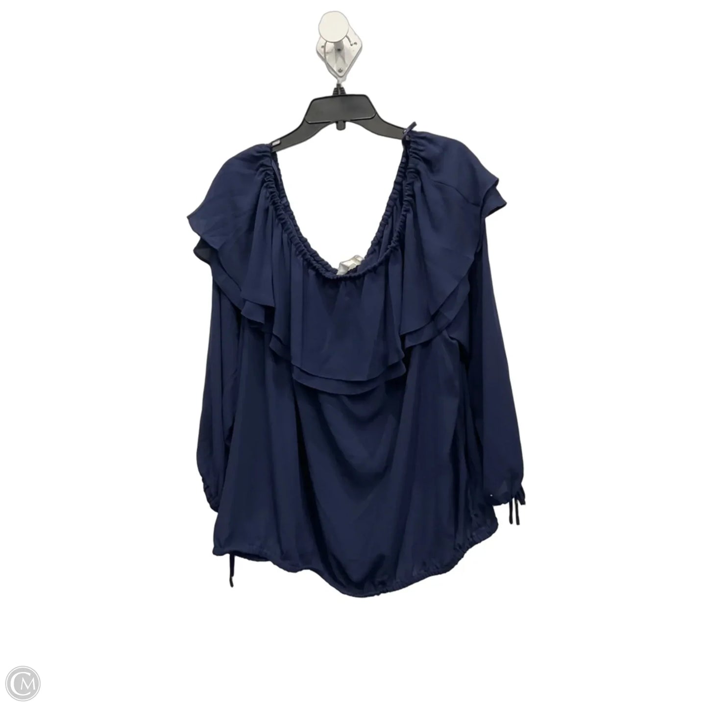 Top Long Sleeve By Michael By Michael Kors In Blue, Size: 3x