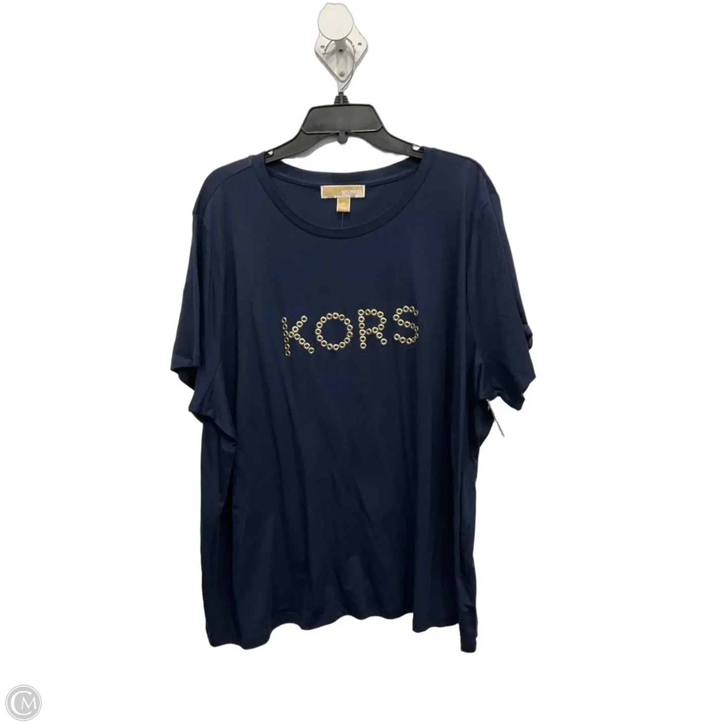 Top Short Sleeve By Michael By Michael Kors In Blue, Size: 3x