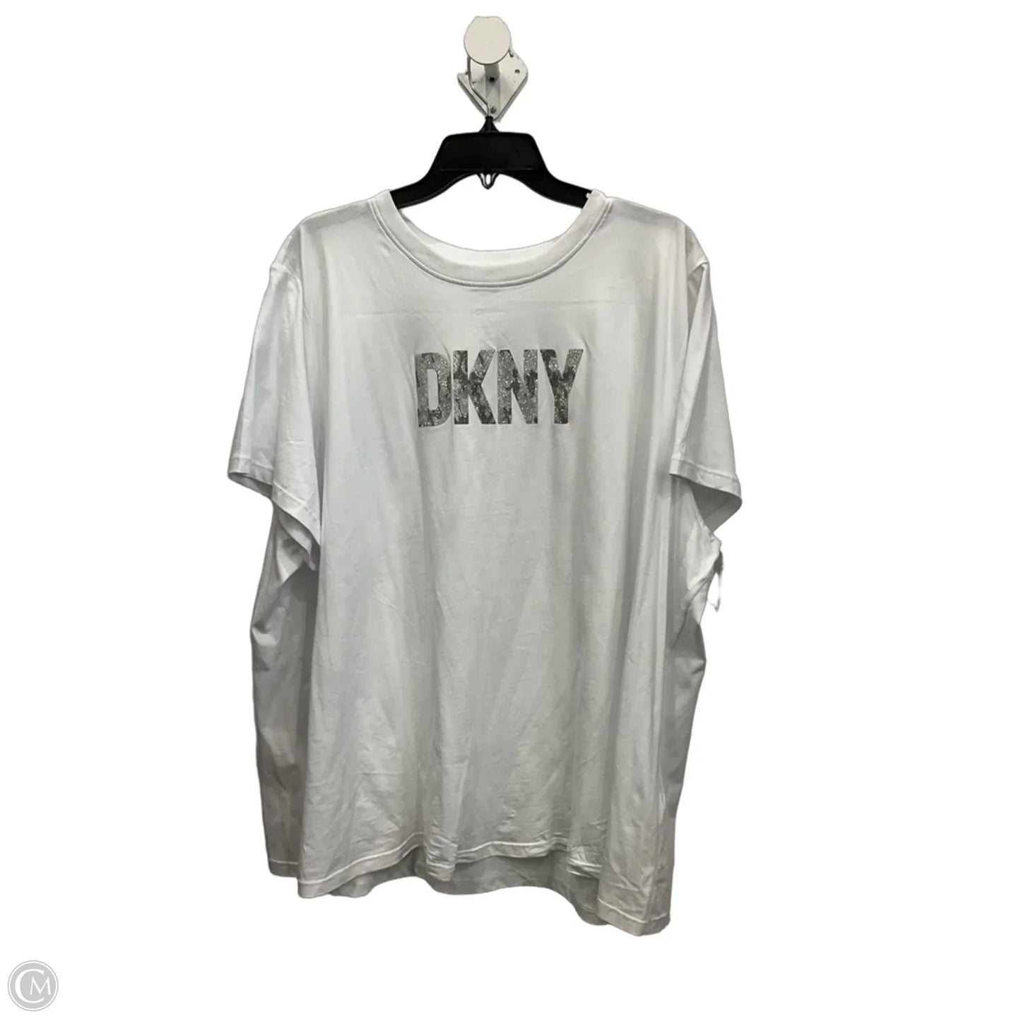 Athletic Top Short Sleeve By Dkny In White, Size: 3x