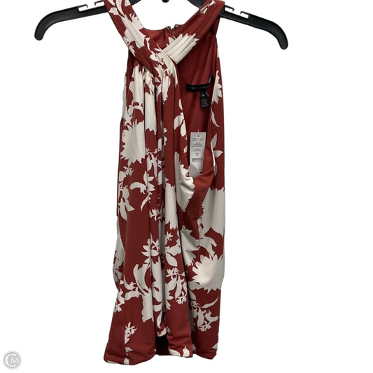 Top Sleeveless By White House Black Market In Red & White, Size: M