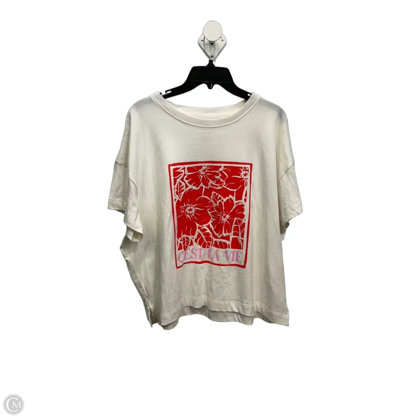 Top Short Sleeve By Sonoma In Red & White, Size: Xl