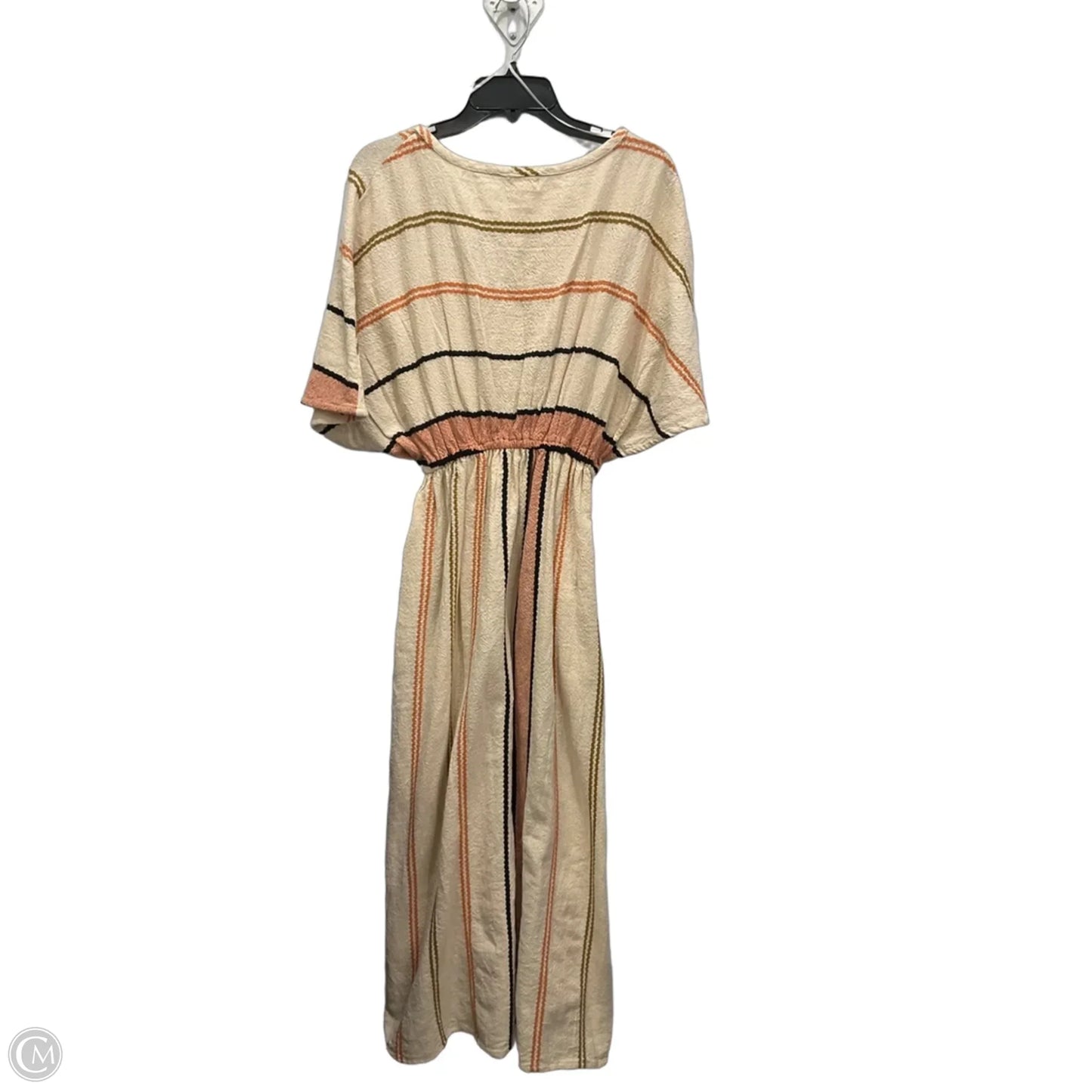 Dress Casual Maxi By World Market In Orange & Tan, Size: M