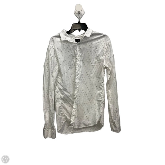 Blouse Long Sleeve By Armani Exchange In Black & White, Size: L