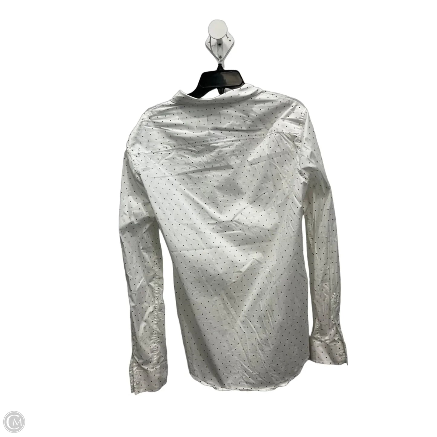 Blouse Long Sleeve By Armani Exchange In Black & White, Size: L