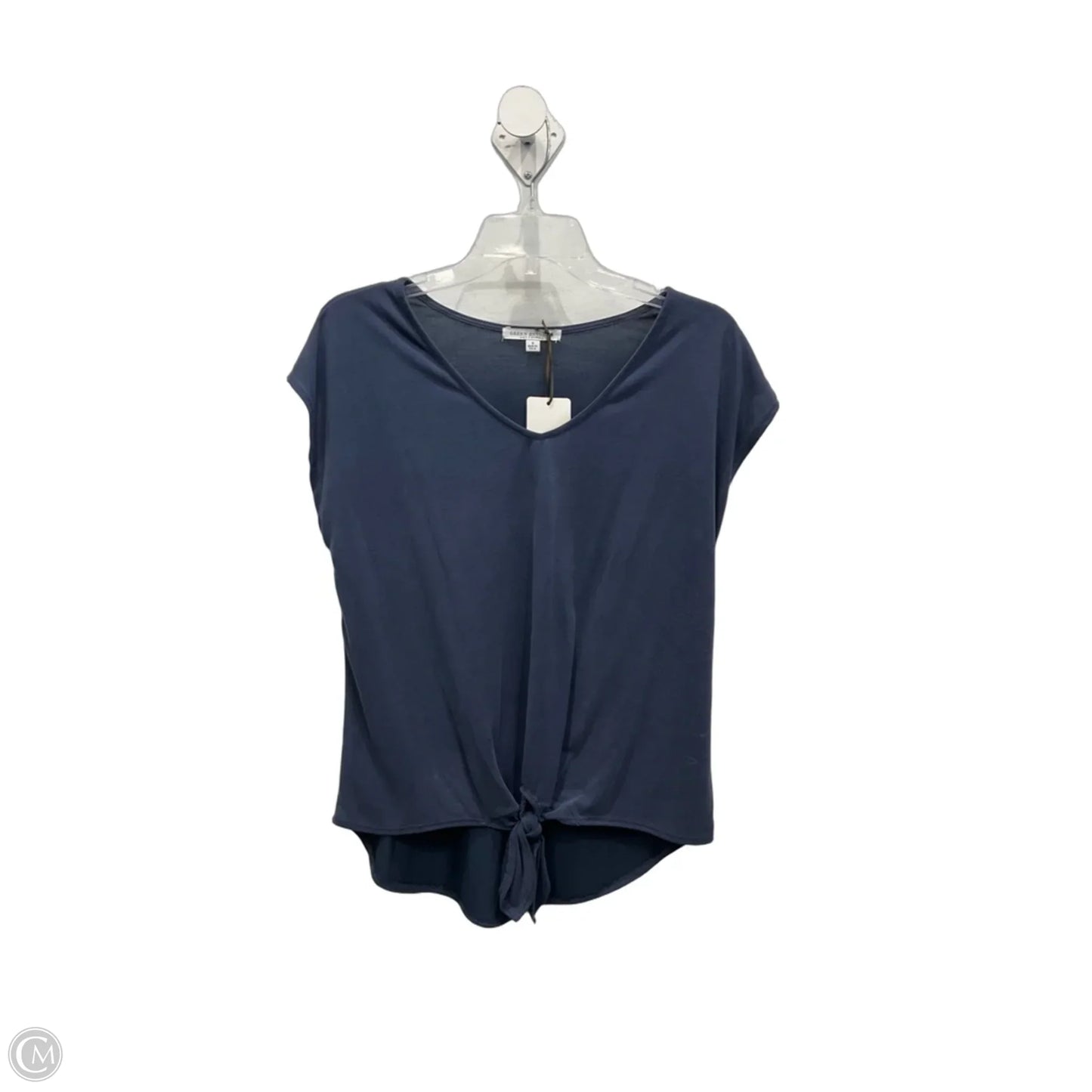 Top Short Sleeve By Green Envelope In Blue, Size: S