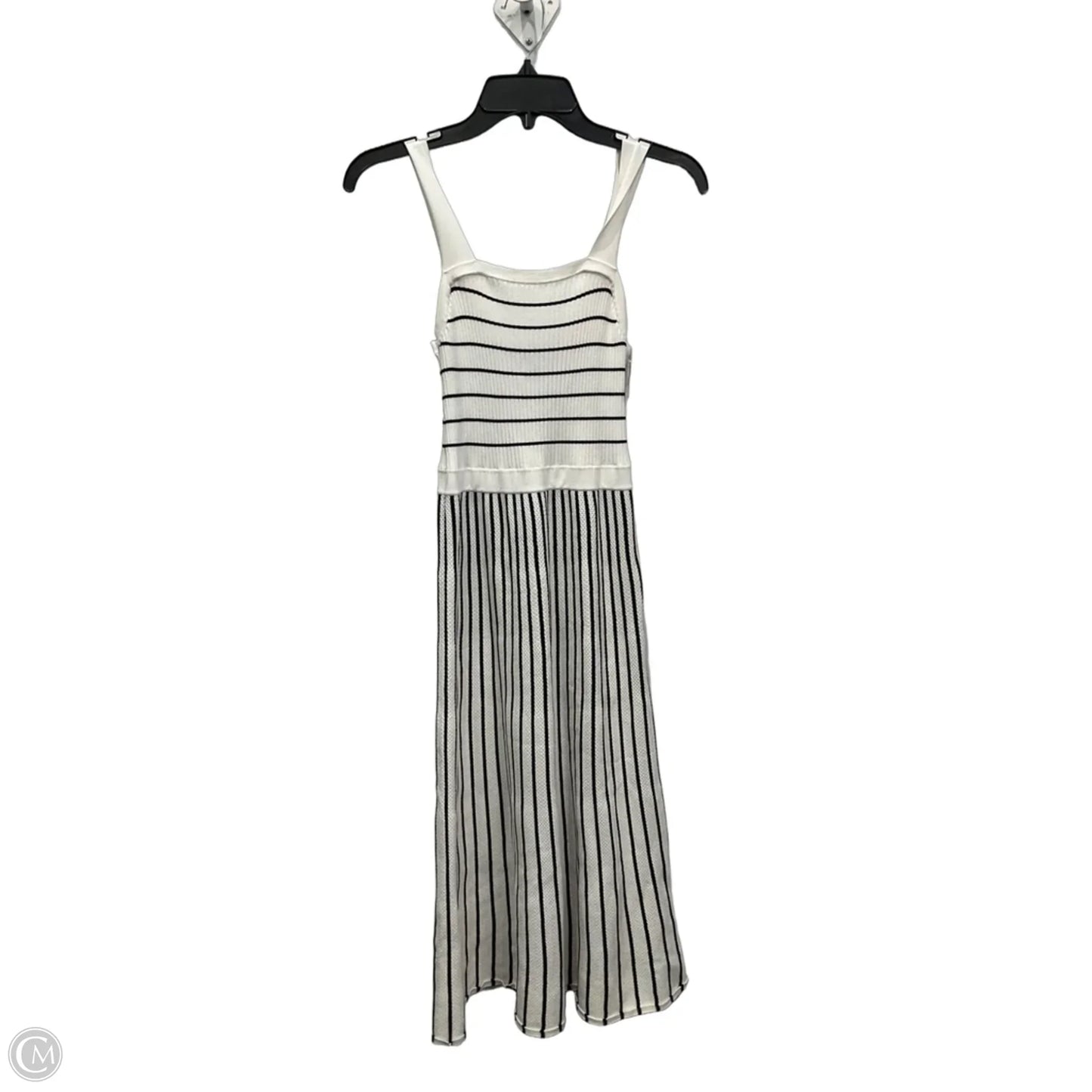 Dress Casual Midi By Banana Republic In Black & White, Size: Xs