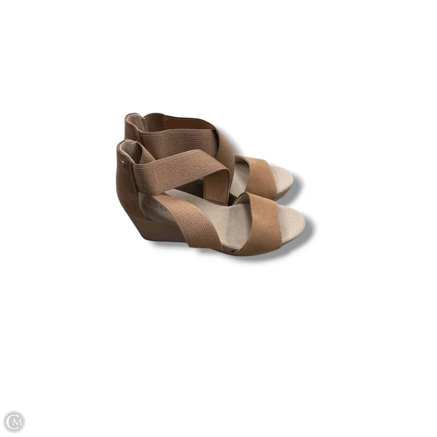 Sandals Heels Wedge By Dr Scholls In Tan, Size: 6