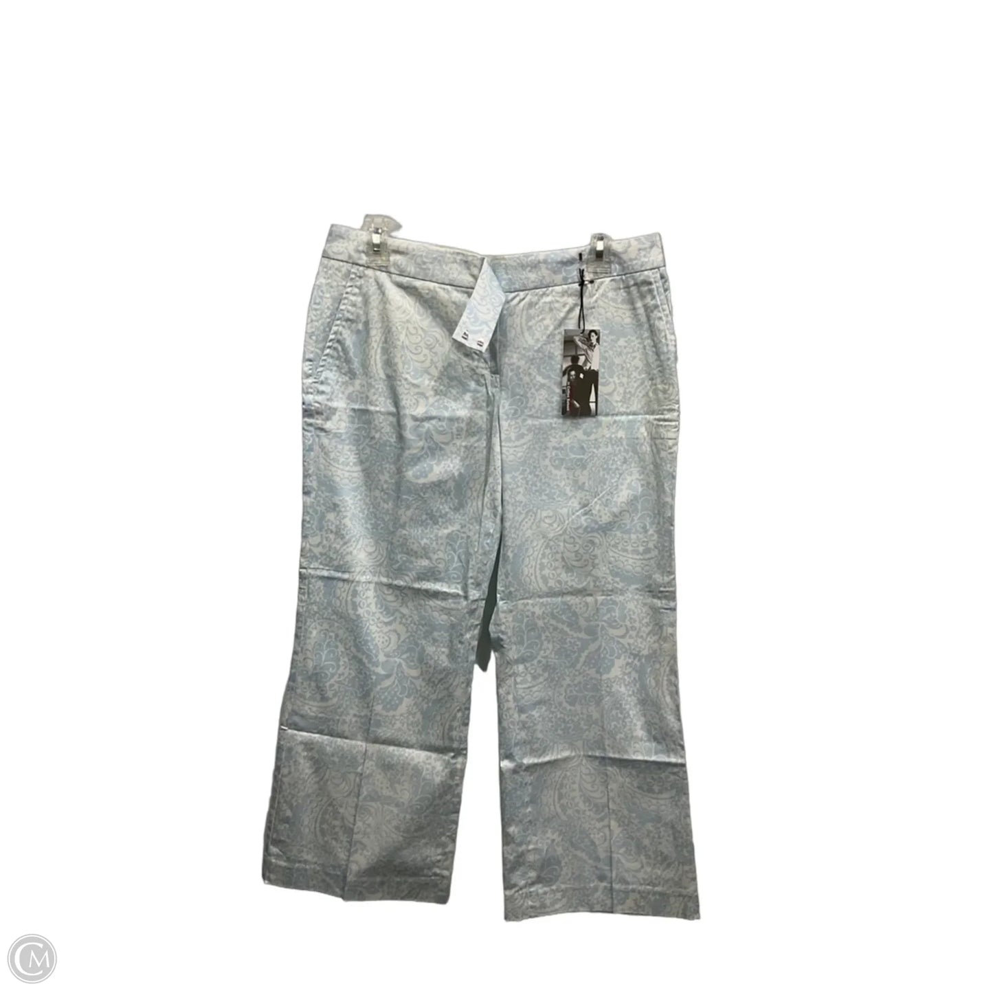Pants Cropped By Express In Blue & White, Size: 8