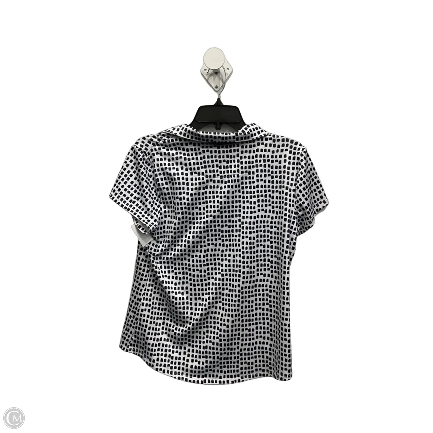 Athletic Top Short Sleeve By Chicos In Blue & White, Size: S