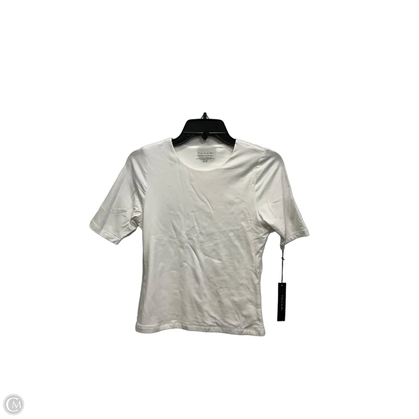 Top Short Sleeve By Tahari In White, Size: Xs