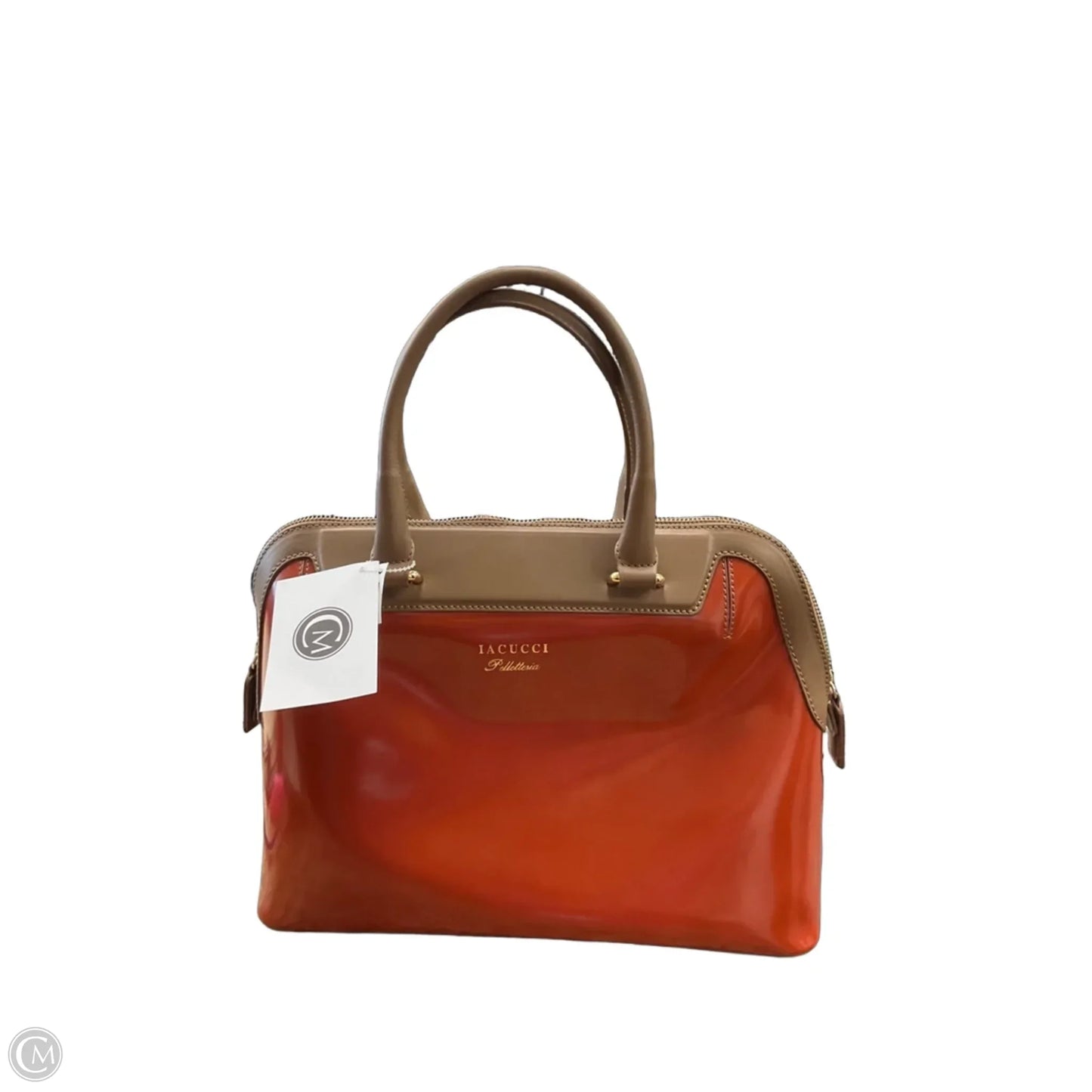 Handbag Leather By Cma, Size: Medium