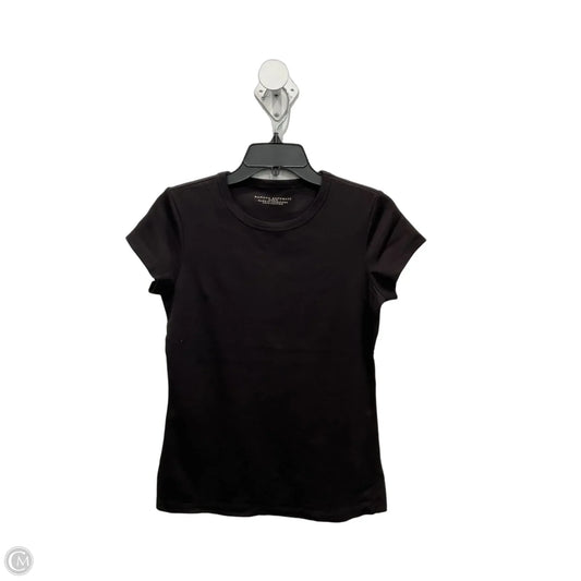 Top Short Sleeve By Banana Republic In Black, Size: M