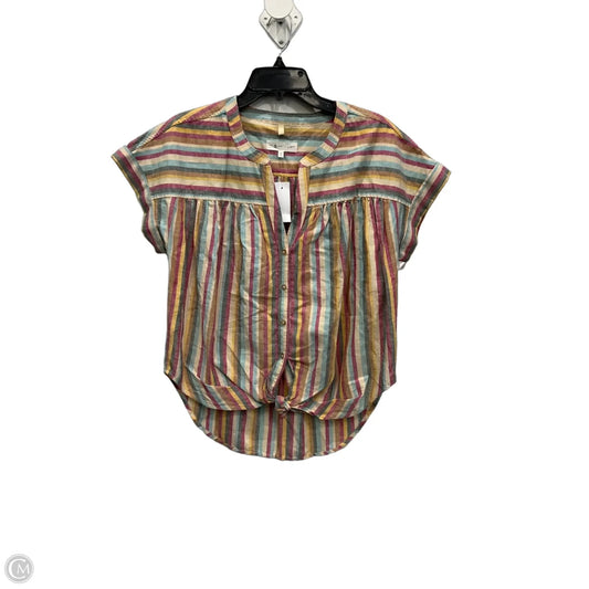 Blouse Short Sleeve By Lou And Grey In Multi-colored, Size: S