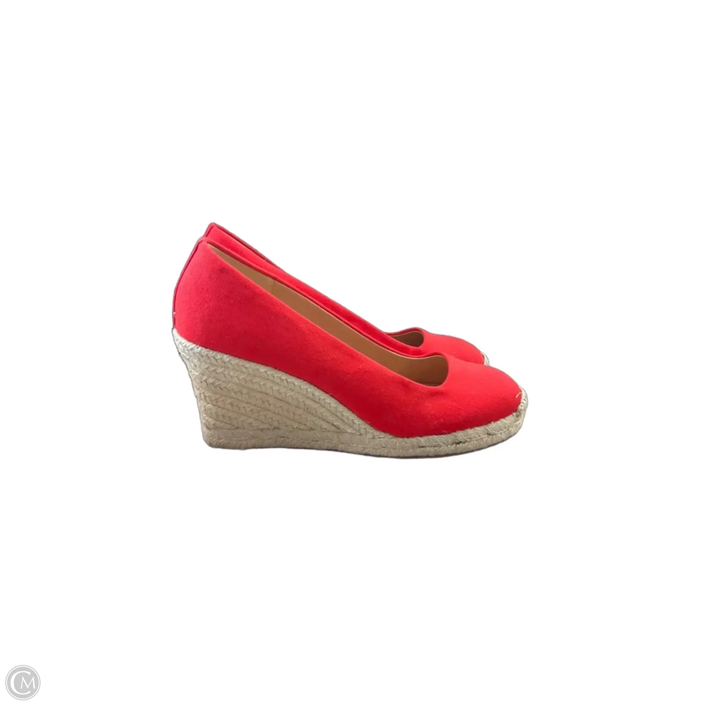Shoes Heels Wedge By J. Crew In Red, Size: 6.5